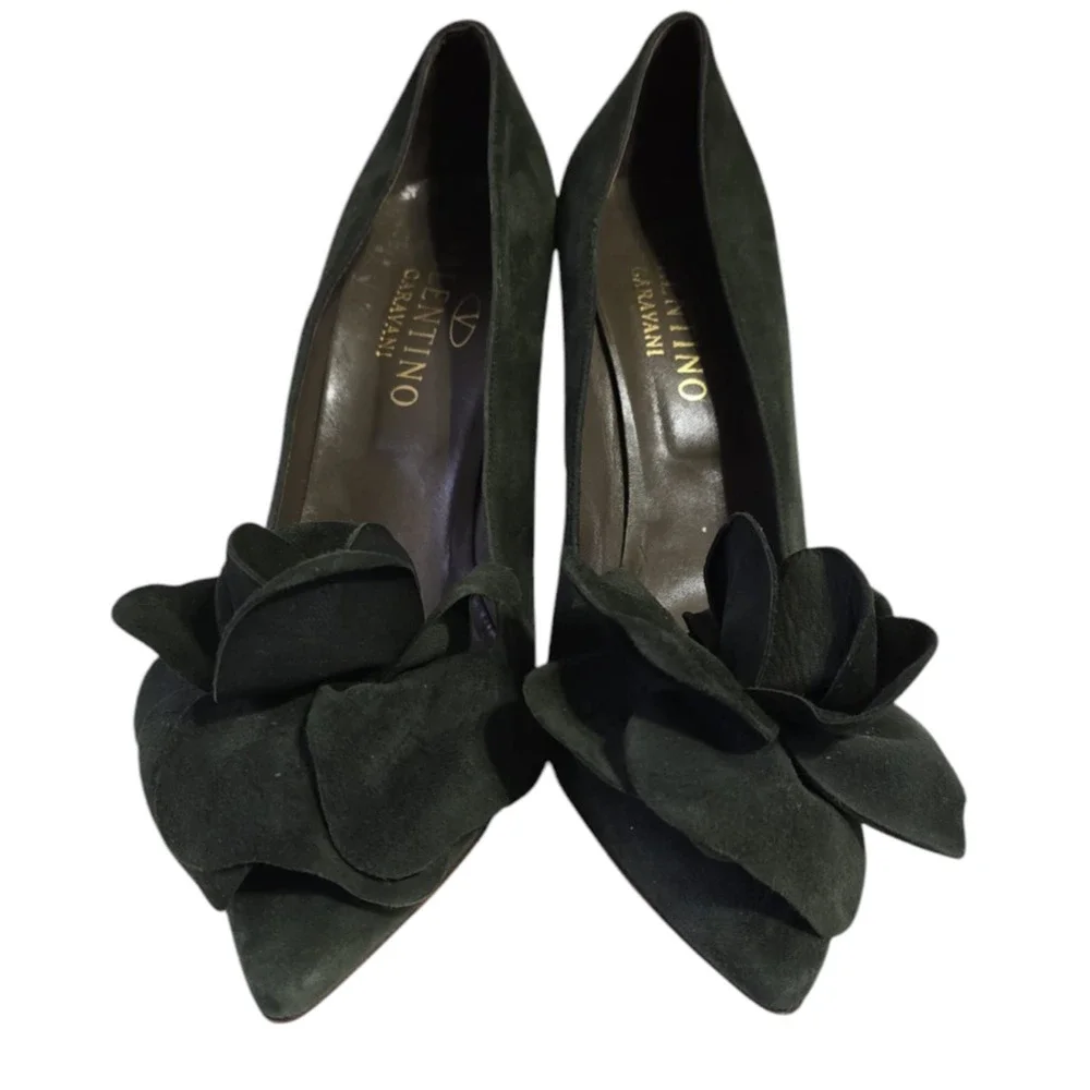 Vintage Green Valentino Floral pumps sz 39.5 / 8.5